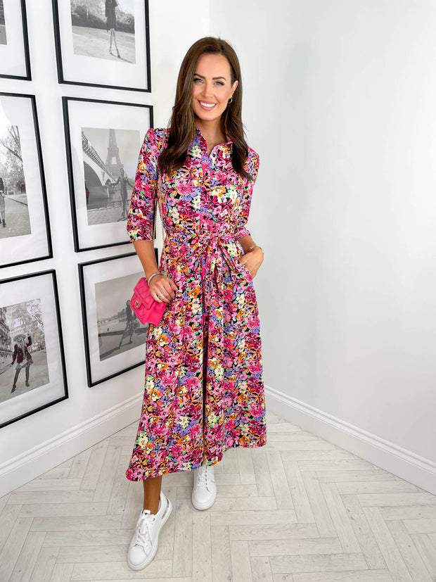 Serena Dress - Multi Floral