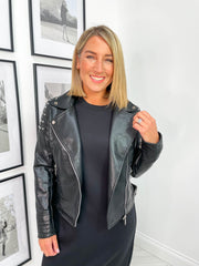 Judy Studded Biker Jacket - 2 Colours