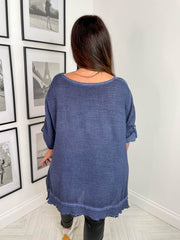 CURVE Indigo Denim Top