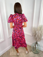 Cici Dress - Pink Leopard