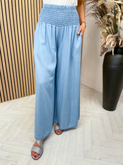 Denim Palazzo Pants - 2 Colours