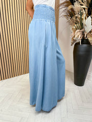 Denim Palazzo Pants - 2 Colours