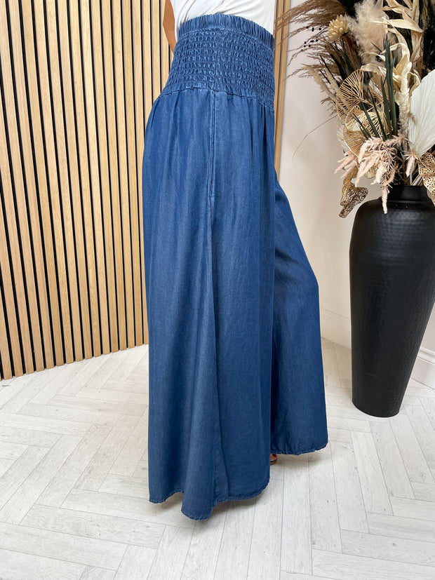 Denim Palazzo Pants - 2 Colours