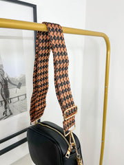 Houndstooth Mix & Match Bag Strap Gold Hardware - 4 Colours