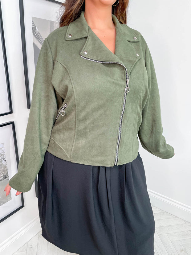 CURVE Stephanie Suede Biker Jacket - 4 Colours