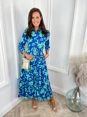 Alix Dress - Blue Floral