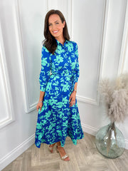 Alix Dress - Blue Floral