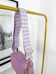 Houndstooth Mix & Match Bag Strap Gold Hardware - 4 Colours