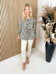 Allegra Blouse - Leopard