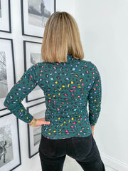 Annika Top - Green Rainbow Leopard by Sugarhill Brighton