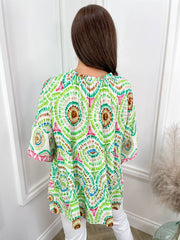 Aztec Kimono Top - 4 Colours