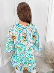 Aztec Kimono Top - 4 Colours